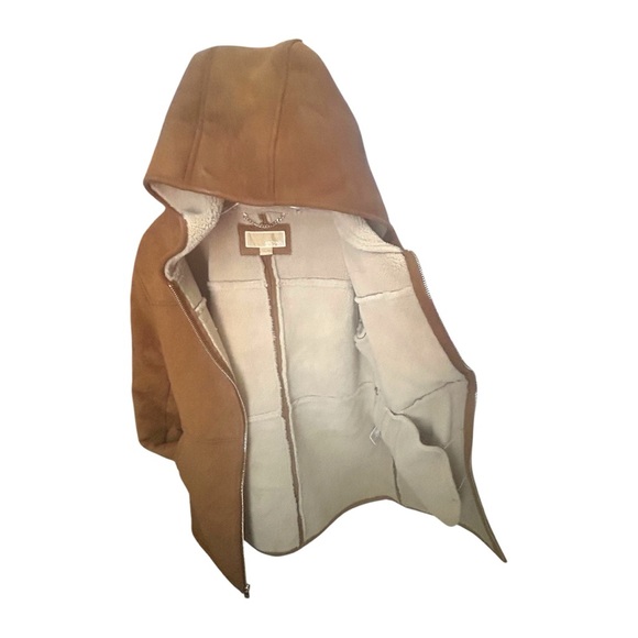 MICHAEL KORS *NWT* Sherpa Lined Faux Suede Coat Jacket - Picture 2 of 5